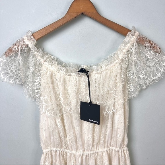 The Kooples Bohemian Ivory Lace Mini Dress - Picture 4 of 14